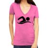 Tultex 214 - Ladies' Slim Fit Fine Jersey V-Neck Thumbnail