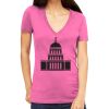 Tultex 214 - Ladies' Slim Fit Fine Jersey V-Neck Thumbnail