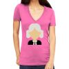 Tultex 214 - Ladies' Slim Fit Fine Jersey V-Neck Thumbnail