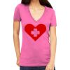 Tultex 214 - Ladies' Slim Fit Fine Jersey V-Neck Thumbnail